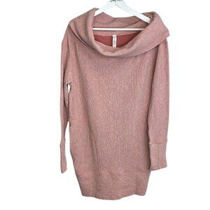 Lululemon Along the Way Dress Heathered Copper Clay, Slouchy Sweater Dress, Sz M